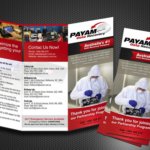 Payam Data Recovery Pty Ltd needs a new brochure design