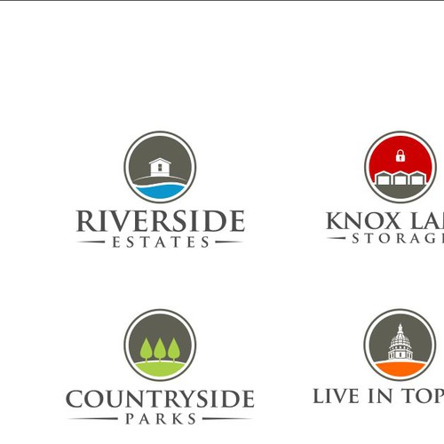 New logo wanted for 4 Real Estate businesses, similar theme with a distinctive touch for each company