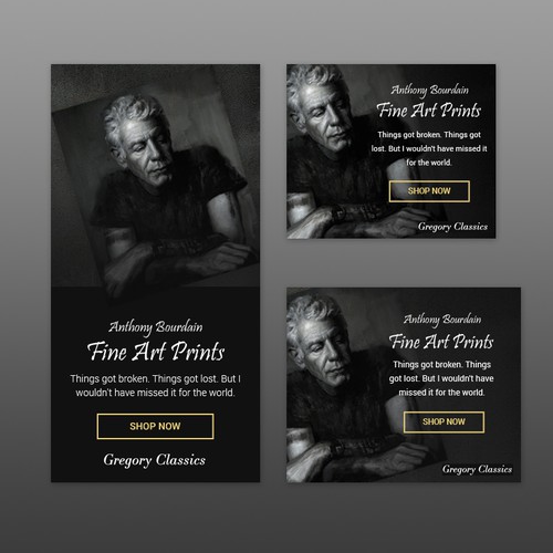 Anthony Bourdain fine art prints banner