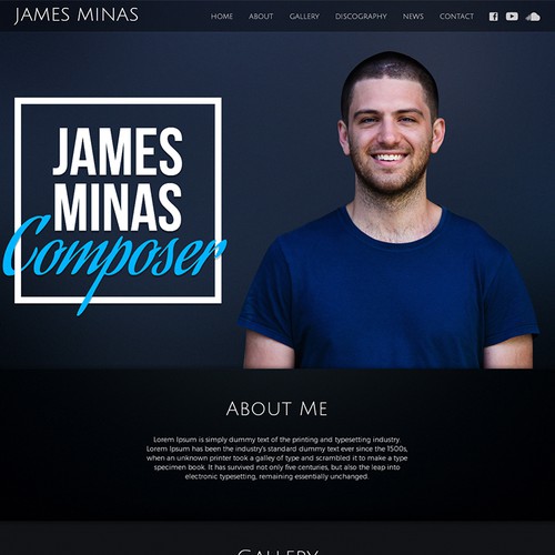Website design for James Minas