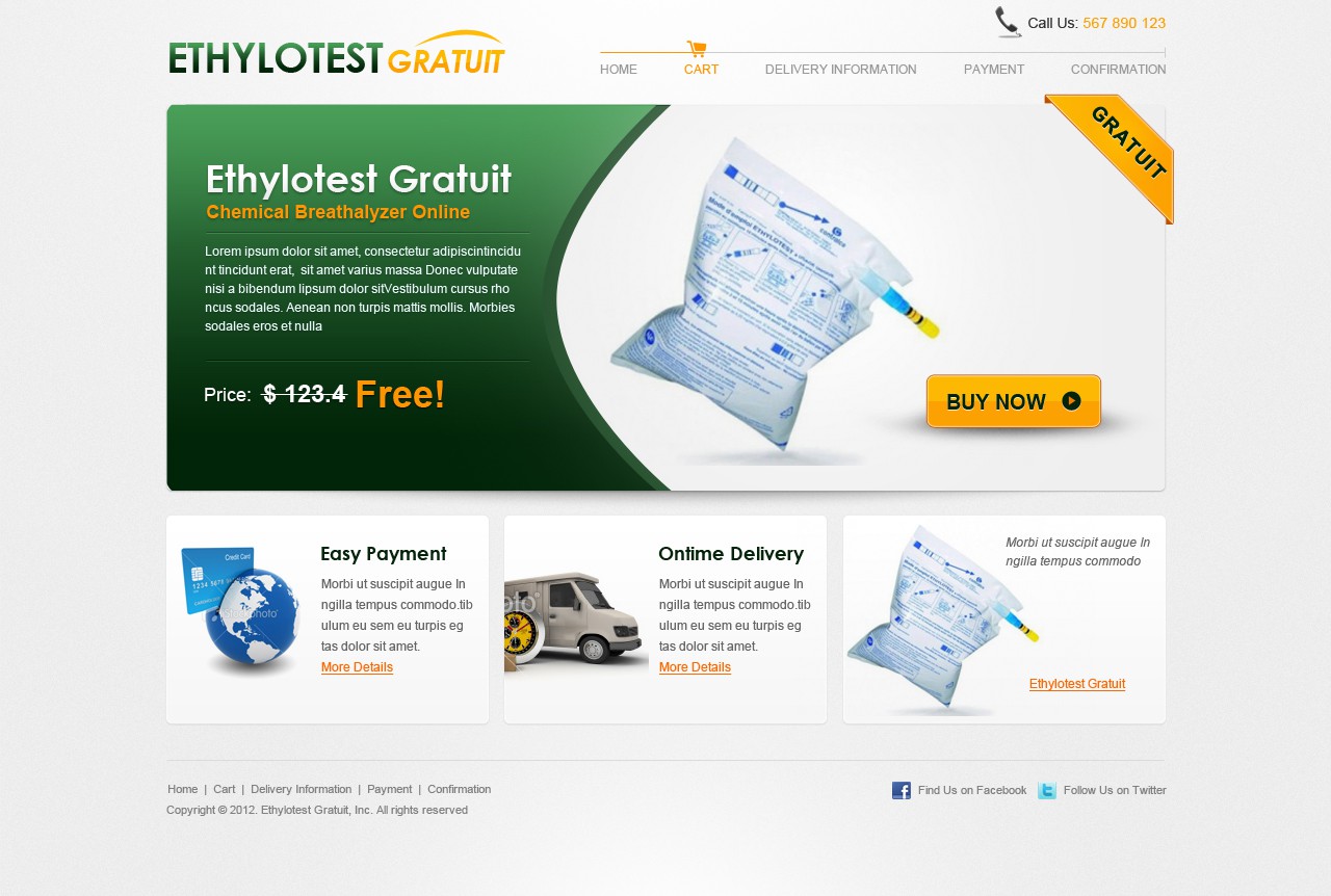 website design for Ethylotest Gratuit