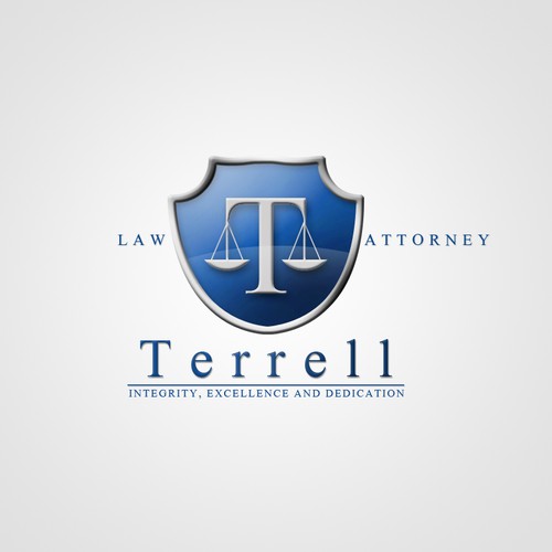 logo and business card for Terrell Law Firm, P.C.