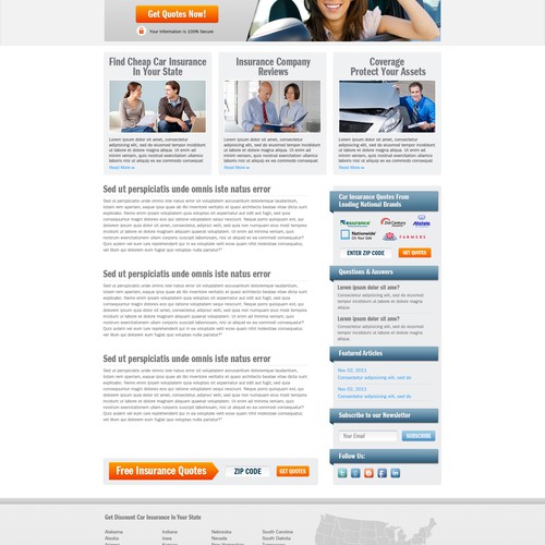 DiscountCarInsuranceQuotes.net needs a new website design