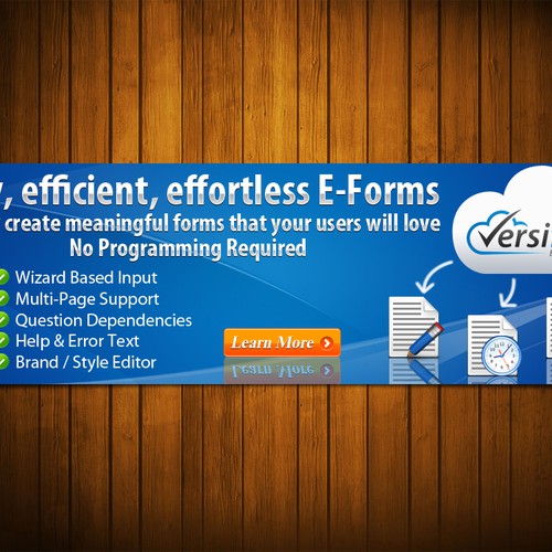 banner ad for Versiform
