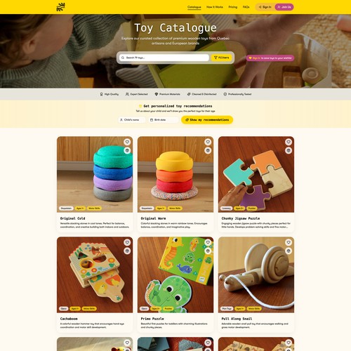 Toy Subscription Platform with Box Builder