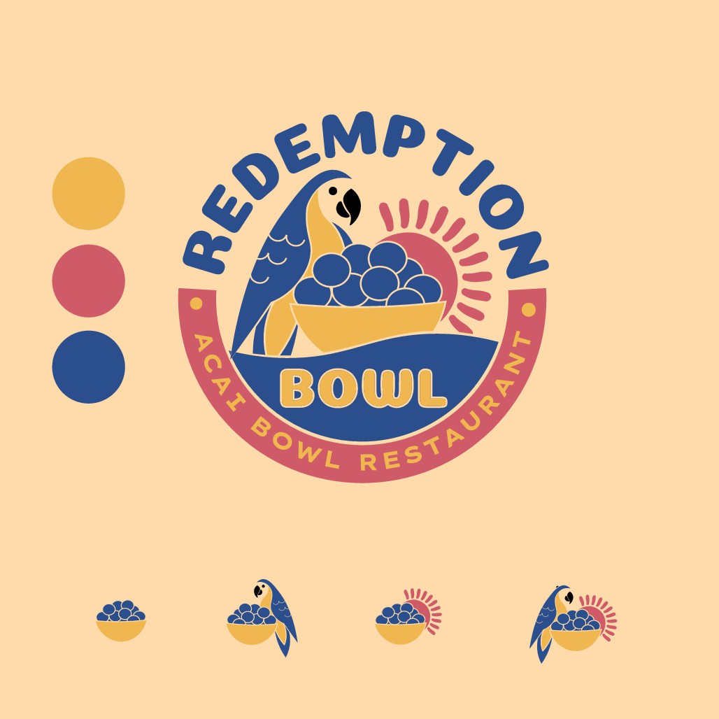 Design a logo for an Acai Bowl Restaurant close to the beach for young adults and families