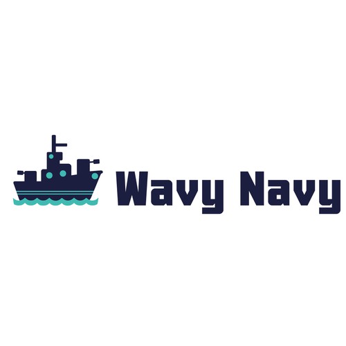 "Wavy Navy"-logo for a mobile game