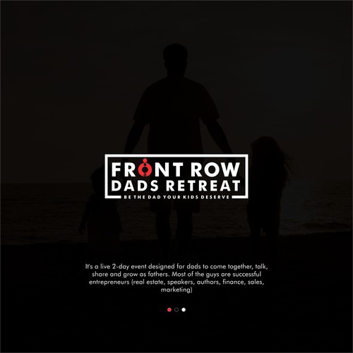 logo for front row dads retreat