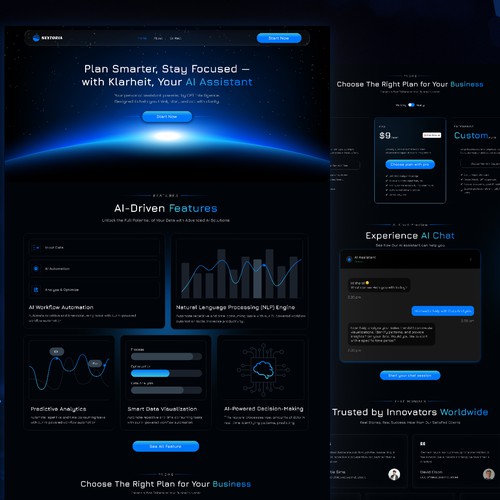 Klarheit – AI Assistant Landing Page