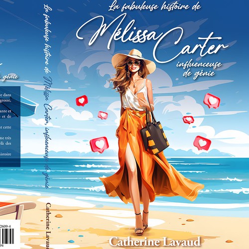 La fabuleuse histoire de Mélissa Carter, influenceuse de génie - Book cover illustration