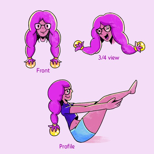 Character design of training in home