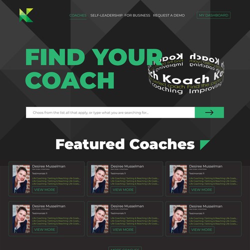 Website design for coaching company