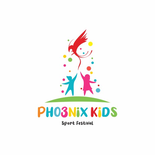 phoenix kids logo concept