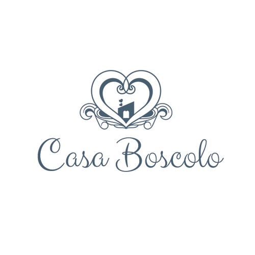 Logo for Casa Boscolo, smal house in the name of love
