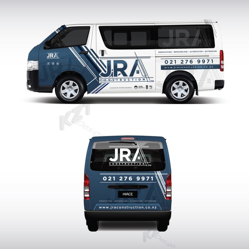 car wrap design for JRA Construction