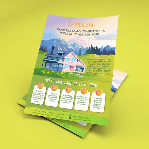 Leaflet for holiday home management services