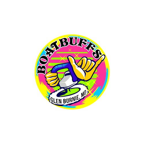 80's logo style
