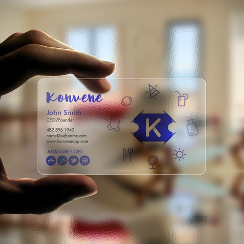 Konvene transparent card