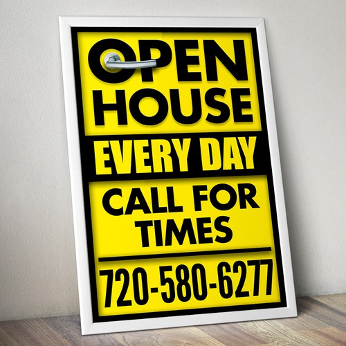 Open House Yard Sign