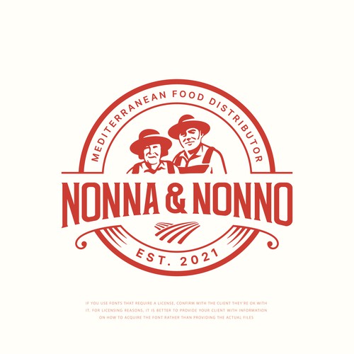 Vintage logo concept for Nonna&Nonno