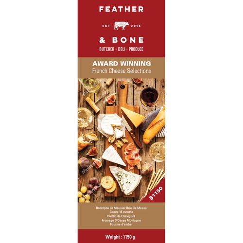 label for cheese product