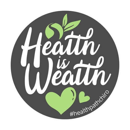 Health is Wealth Sticker Design (Version 4)