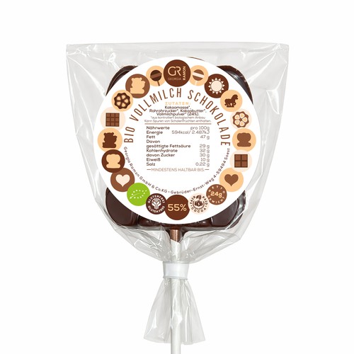 Chocolate lollypop Label