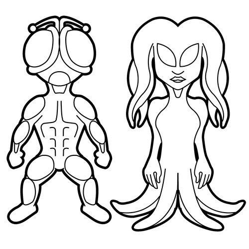 Alien character designs