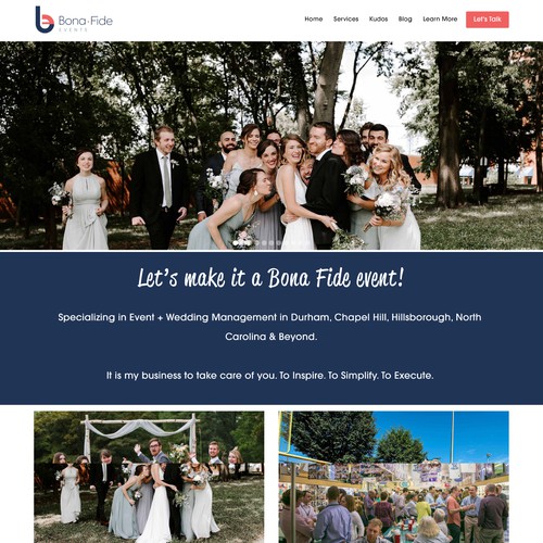 Event + Wedding Planner Website