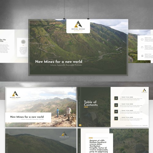 Royal Road Minerals Branded Presentation Template.