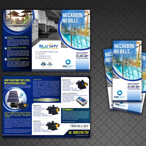 RECREATING BROCHURE for SOLAR POOL PUMPS