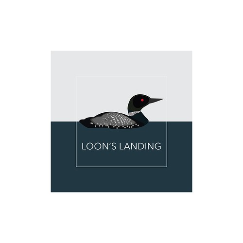 Illustration logo for Loon's landing lake property
