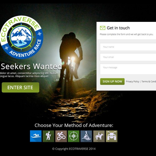 Landing Page for EcoTraverse.com
