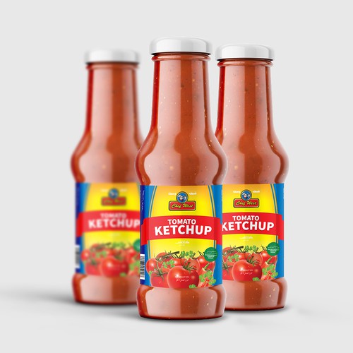 ketchup Sauce Label design 