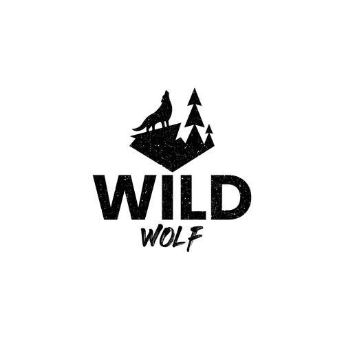 Wild wolf logo design