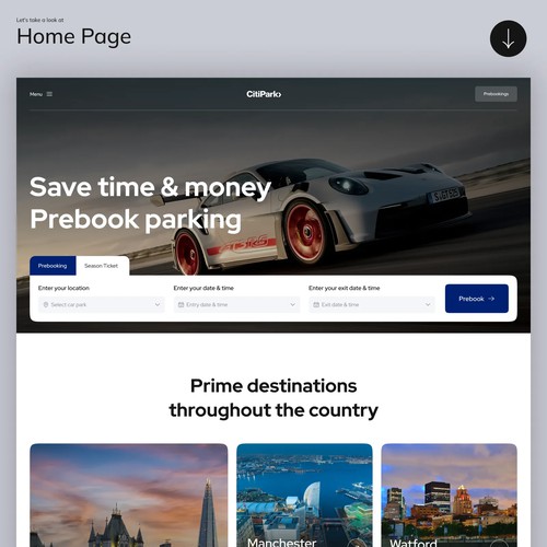 Modern Web Design That Makes Booking Parking Easy
