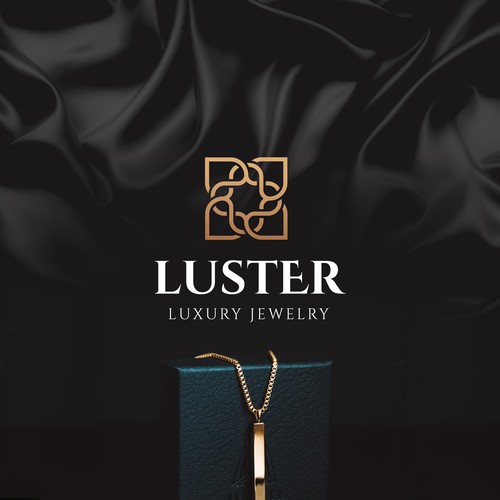 "Luster" luxury jewelry logo