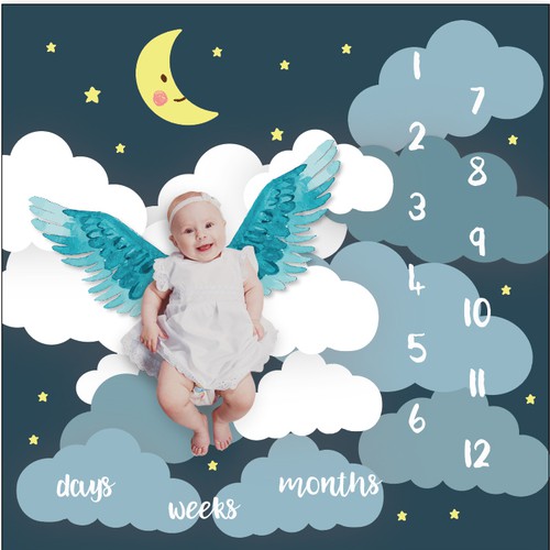 Baby milestone blanket