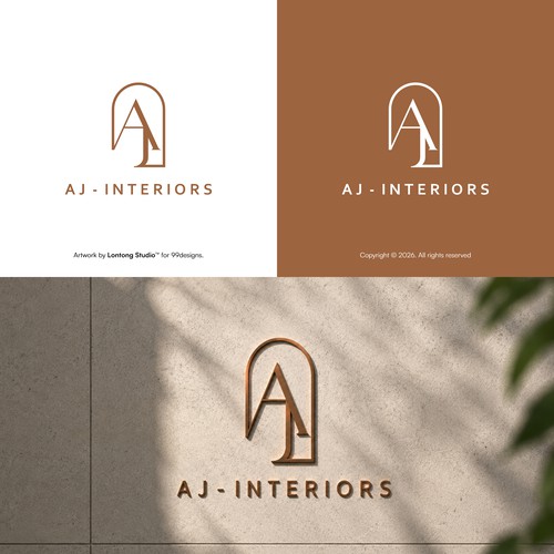 AJ Interiors – Elegant Monogram Logo Design