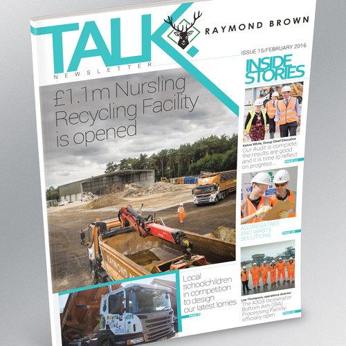 Internal Newsletter/Magazine Cover for Raymond Brown Company.