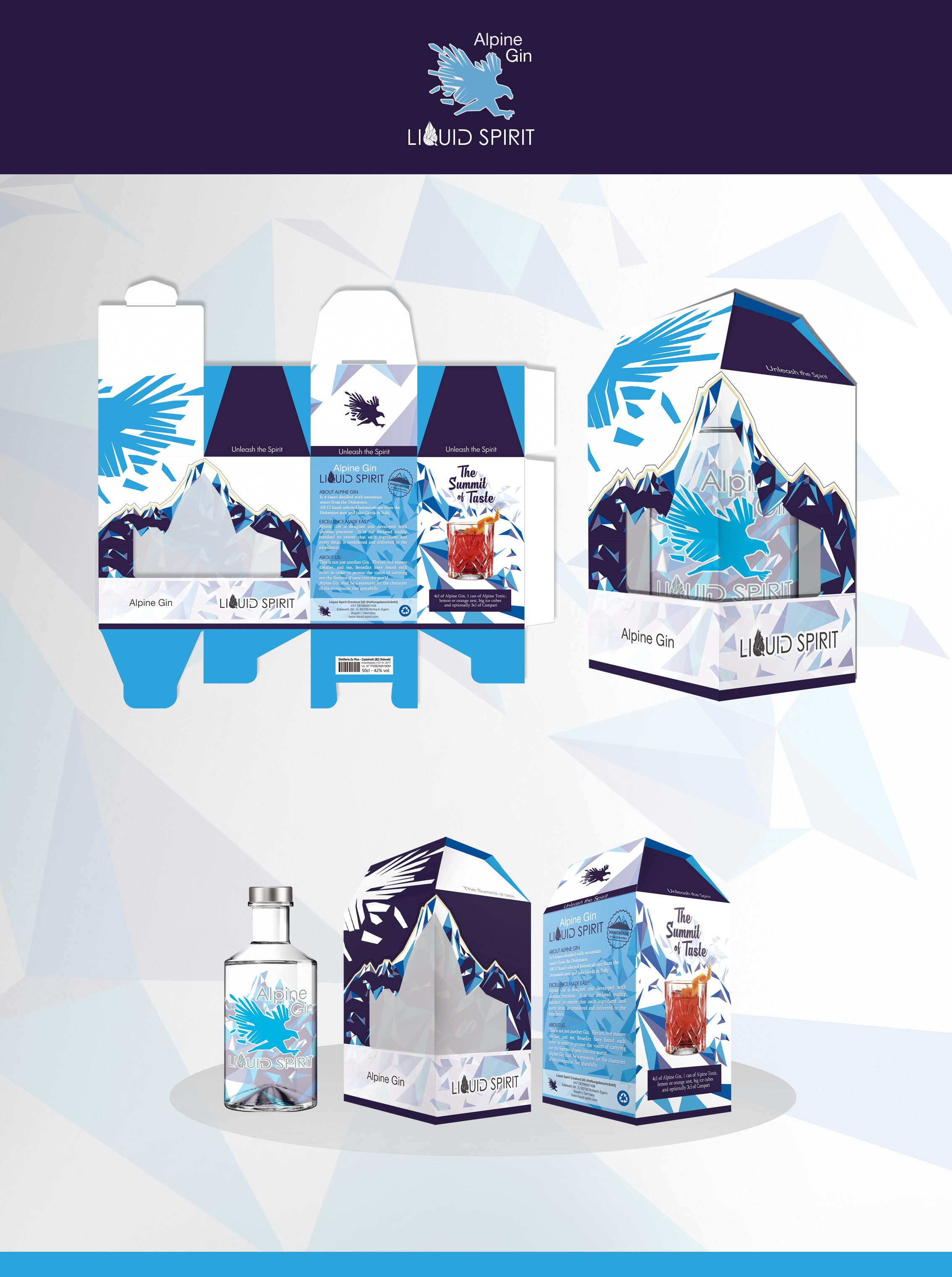 PACKAGING FOR HIGH-CLASS "ALPINE GIN"