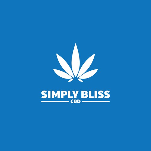 Sturdy logo for a blissful CBD oil company