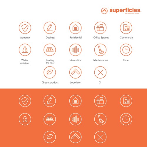Diseña set de iconos para piezas gráficas de Superficies!
