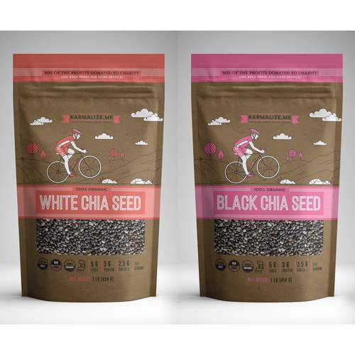 KARMALIZE.ME - Standup Pouch Design for a New Brand of 100% organic products