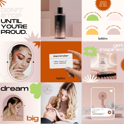 Instagram Layout for an eyelash brand