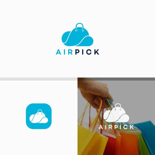 Air Pick logo designs concept