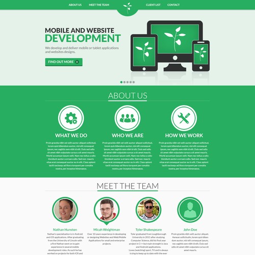 Mobile agency website redesign