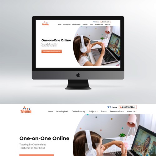 Design for the website of additional classes for schoolchildren
