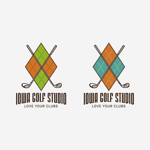 Iowa Golf Studio Logo Design Concept