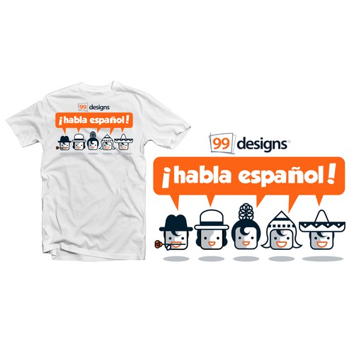 ¡99designs habla español! Diseña una camiseta para celebrar con nosotros (Concurso de la comunidad)